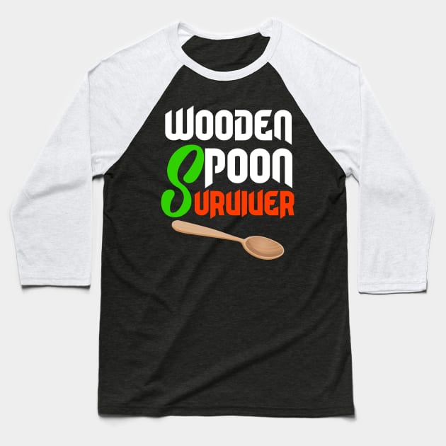 wooden spoon survivor Italian kitchen funny sarcastic Baseball T-Shirt by DODG99